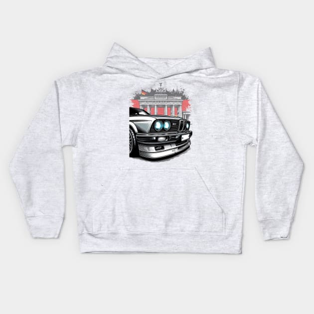 E30 Bradenburg Gate Kids Hoodie by BlueRoller